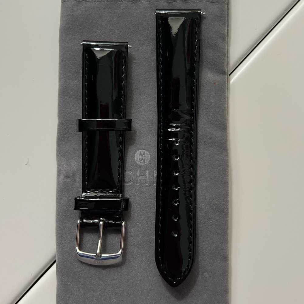 Michele Watch Black Leather Strap
